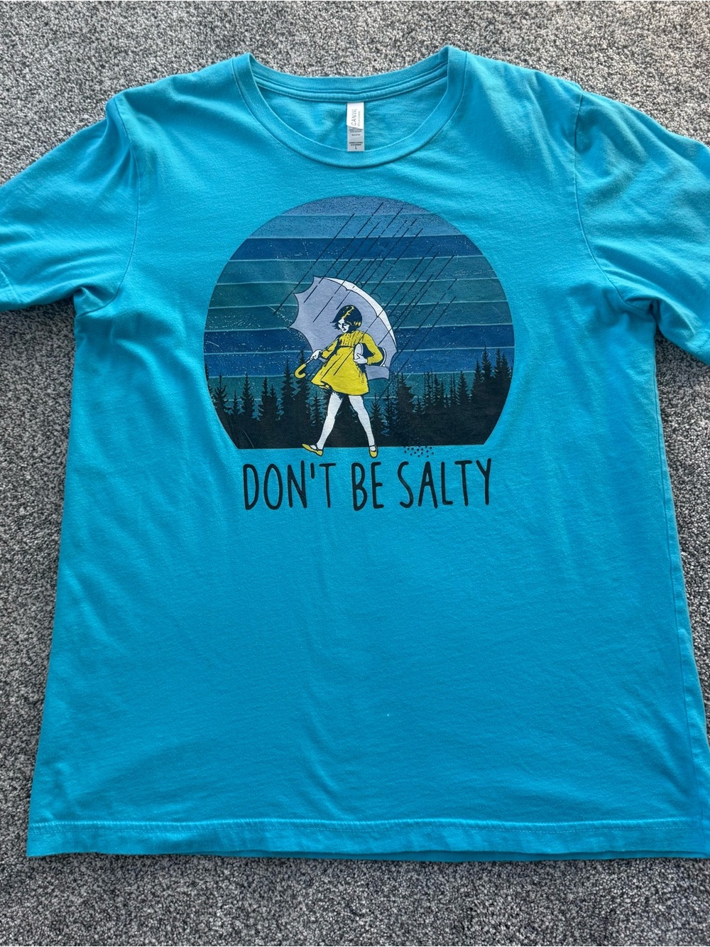 Women’s Blue Graphic Tee - "Don't Be Salty"